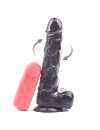 Dildo Realístico com Vibração e Rotação Preto 18 cm,210063