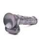 Dildo Realistic with Vibration and Rotation Black 18 cm 210063