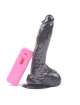 Dildo Realístico com Vibração Tipo II Preto 21 cm,210064