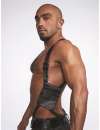 Harness Preto com Carteira Mister B Couro Preto,132018