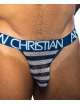 Jockstrap Andrew Christian Nautical Net Azul Marinho Branco,600080