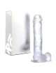Dildo Realístico com Testículos Realrock Transparente 25 cm