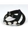 Cockring Synthetic Leather Snap-on Cock and Ball