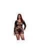 Mini Dress BACI Long Sleeves Black - Size Large
