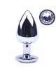 Plug Anal Metálico com Jóia Transparente 10 cm,243025