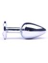 Plug Anal Metálico com Jóia Transparente 10 cm,243025