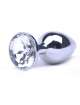Anal Plug Metal Jewelry Transparent 10 cm,243025
