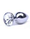 Anal Plug Metal Jewelry Transparent 10 cm,243025