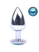 Plug Anal Metálico com Jóia Azul 10 cm
