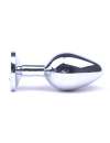 Plug Anal Metálico com Jóia Transparente 8 cm,243027