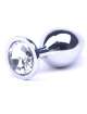 Anal Plug Metal Jewelry Transparent 8 cm 243027