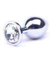 Anal Plug Metal Jewelry Transparent 8 cm 243027