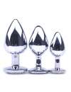 Anal Plug Metal Jewelry Transparent 8 cm 243027