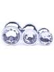 Anal Plug Metal Jewelry Transparent 8 cm 243027