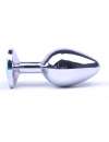 Anal Plug Metal Jewel Blue 8 cm,243028