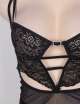 Babydoll R80426P com Ligas Preto Tamanho Grande,160076