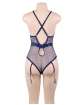 Body Lace Deluxe Lace Satin Blue Size Large