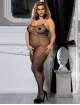 Catsuit com Aberturas Zelia Preto Tamanho Grande