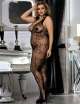 Catsuit Jennifer with Opening Black Size Large