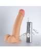 The vibrator is Realistic Candy-Lust x 22.5 cm