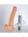 The vibrator is Realistic Candy-Lust x 22.5 cm