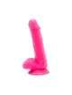 Dildo Realístico com Testículos Dupla Densidade Rosa 15cm