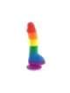 Dildo Realístico Arco-Íris em Silicone