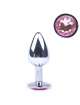 Plug Anal Metálico com Jóia Rosa 7 cms,2433756