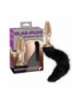 Butt Plug-Glass with a Black Tail