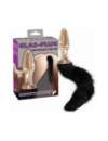 Butt Plug-Glass with a Black Tail