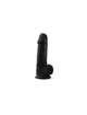 Dildo with Testicles and a Premium Preto Silicone Tessudo Crushious 22 cms
