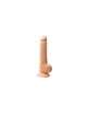 Dildo com Testículos Premium Beje de Silicone Tessudo Crushious 24 cms