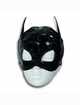 Black mask on with a Hole for the Eyes