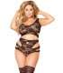 Conjunto Cutout Preto em Renda