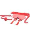 Kit BDSM 4 Peças Vermelho