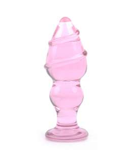 Plug Vidro Rosa Espiral,238004