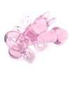 Dildo Rabbit de Vidro Rosa 14 cm