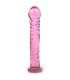 Dildo Vidro Rosa Espiral 17 cm