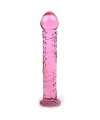 Dildo Vidro Rosa Espiral 17 cm