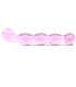 Dildo de Vidro Rosa Efeito Bolas 18 cm