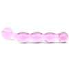 Dildo de Vidro Rosa Efeito Bolas 18 cm