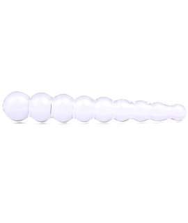 Dildo of Glass beads Transparent 22 cm 225014