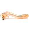 Dildo de Vidro com Vibração Dragão Dourado 19 cm