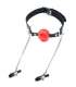 Gag with Red Ball and Tweezers for the Nipples 334005