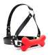 Gag with Bone in Red with Buckle