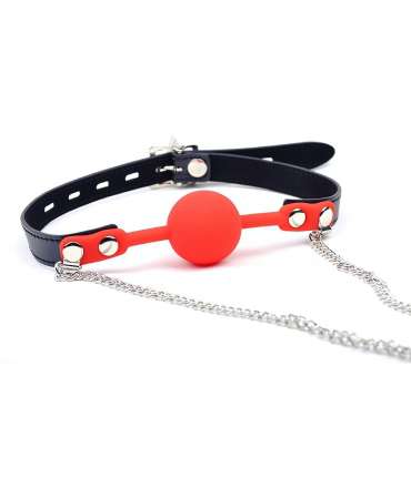 Mordaça com Bola Silicone e Pinças para Mamilos,334013