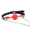 Gag with Ball, Silicone and Clamps for Nipples 334013