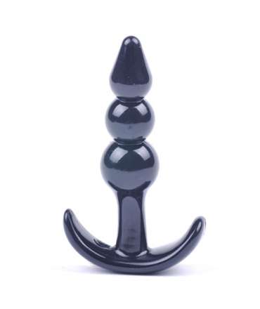 Anal Plug with Balls Oh Pleasure Black 9.5 cm 237007