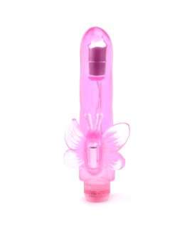 Vibrador Borboleta Ponto G e Clitoriano Rosa 18 cm,221001