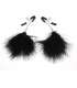 Clamps for Nipples with Feathers Black